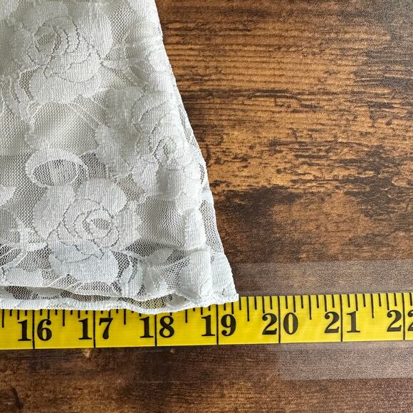 FDJ French Dressing Lace Lined Blouse Medium White Fairy Cottagecore Coquette - Picture 6 of 9